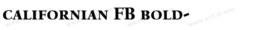 californian FB bold字体转换